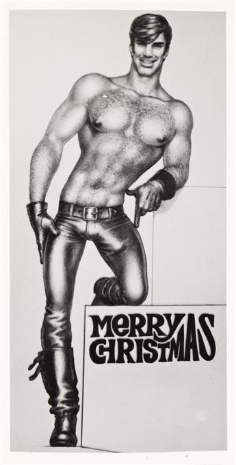 TOM OF FINLAND (1920-1991) Group of 4 Photographs Signed, or Inscribed and Signed, Tom, to Ambrose, in red or black ink,